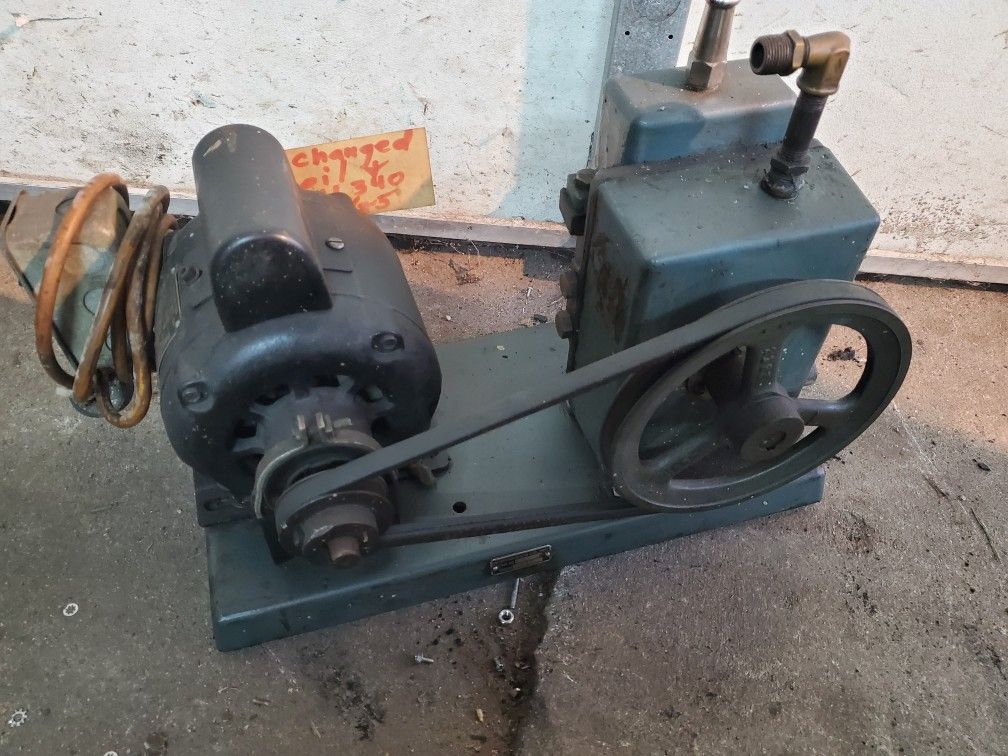 Welch duo seal vacuum Pump & pulley motor dayton ks60nk-1242 c56 1/2hp 115v/230v 1725rpm 1ph CONT