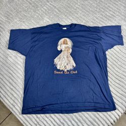 Fruit of the Loom “SEND US OUT” 2XL JESUS Tee MADE IN THE USA SINGLE STITCH 