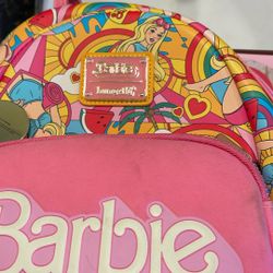 Barbie Loungefly  Backpack Matel Pink Bag 