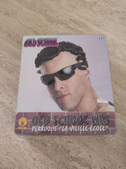 Old School Men's Wig, Adult Halloween Costume Accessory, Rubie's #51967, Brand New in Package
