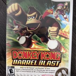Donkey Kong Barrel Blast (Nintendo Wii 2007) Complete with Manual Tested Working