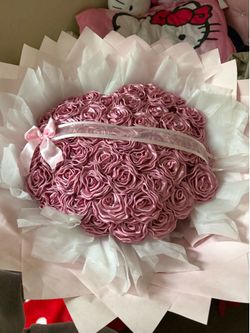 Heart Shaped eternal flowers 50pc