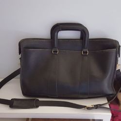 COACH laptop executive, leather briefcase