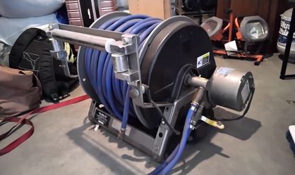 Electric Retractable Hose Reel w/ hose guide