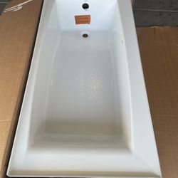 Elmbrook 60 in. x 30.25 in. Soaking Bathtub with Right-Hand Drain in White