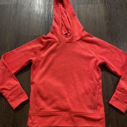 Girls Orange Red Hoodie Sweater Size Small Or 6/7 By Reebok #3