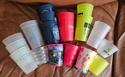 Cups.  New and used.