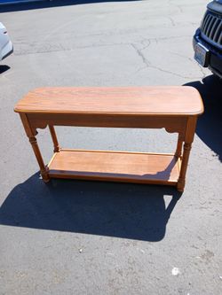 Sturdy wood console table