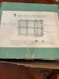4-Cube Wire Storage Unit