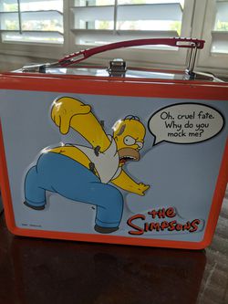Collectible Simpsons Pin Pals Metal Lunch Box