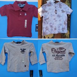 New Bundle U.S. POLO ASSN, Hudson Toddler Boy Polo Shirt 3 pieces SZ 2T