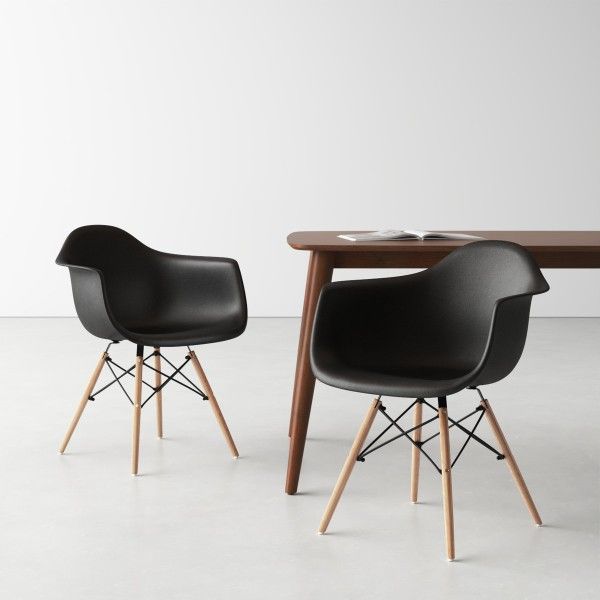 Set Of 2 Plastic Dining Chairs 