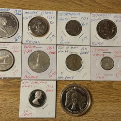 World Coins From All Places (1 Silver Coin)