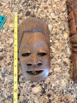 Hand carved wooden mask