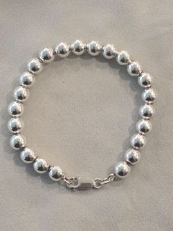 Sterling Silver Bead Bracelet
