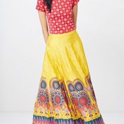 2 Piece Set - Ethnic Skirt Top - Indian Outfit 