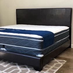 NEW TWIN FULL QUEEN KING SIZE BED WITH 13 PILLOWTOP MATTRESS AND FREE DELIVERY 