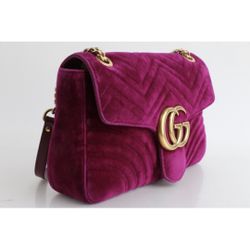 Gucci GG Velvet Marmont Matelasse shoulder bag