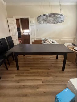 Espresso/Black  Dining Table with leaf