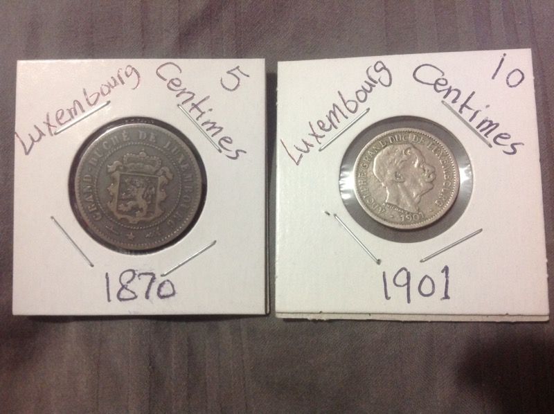Luxembourg 5,10 Centimes (1870,1901 ) lot of 2 Coins