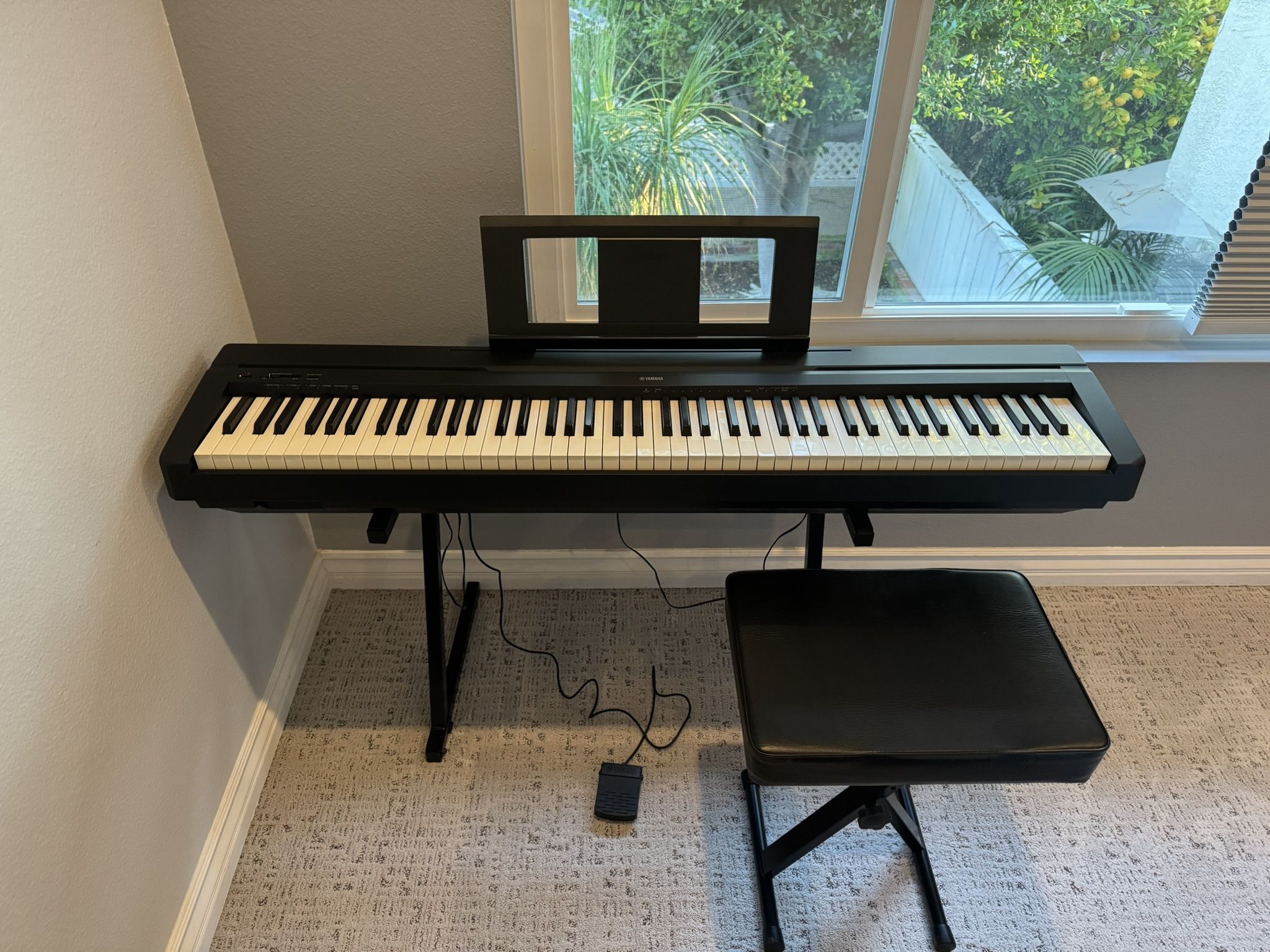 Yamaha P-45 88 Weighted Key Digital Piano Black