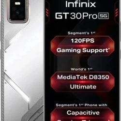 Infinix GT 30 Pro 5G+ (Blade White, 256 GB)  (8 GB RAM) Factory Unlocked-Dual SIM-GLOBAL VERSION
