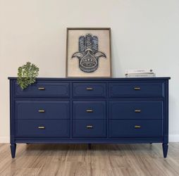 Professional Restored Dresser By Bassett 
Measurements: 60”L x 18”W x 30.5”H