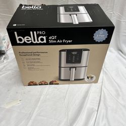 Bella PRO - 4-qt. Touchscreen Slim Air Fryer - Stainless Steel