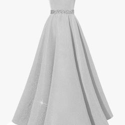 Amazon Gray Prom Dress (Never Used) Sz:16. 