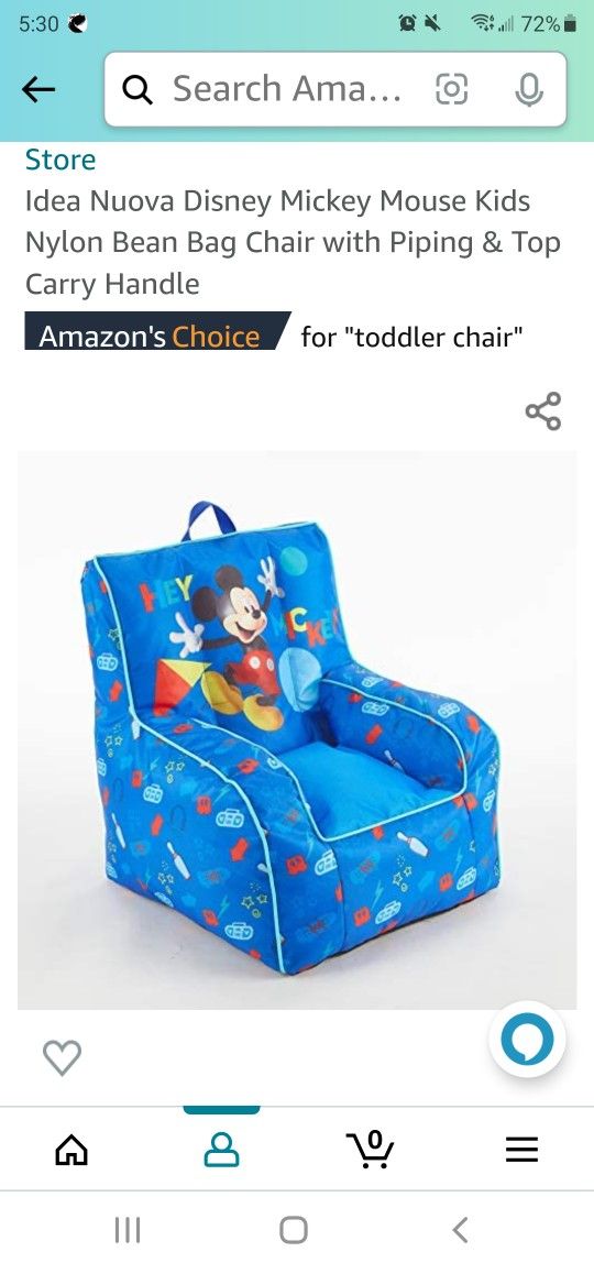 Mickey Mouse Bean Bag Chair (TODDLER)