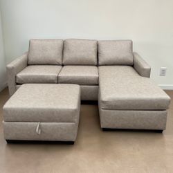 BEIGE SECTIONAL COUCH