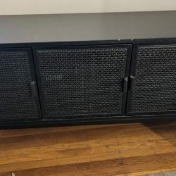 Modern Matte Black 3-Door Sideboard / TV Stand