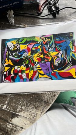 Large Abstract Figurative Art Printl