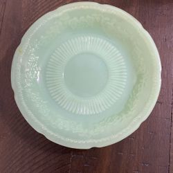  vintage Fire King Jadeite Alice Pattern Saucer.