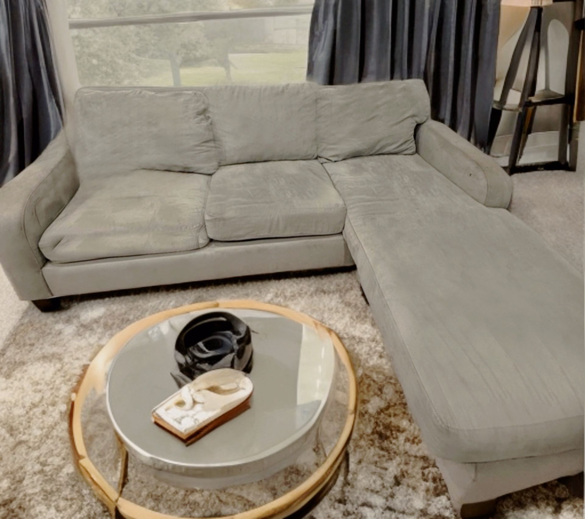 Modern Gray Sectional Sofa Bed