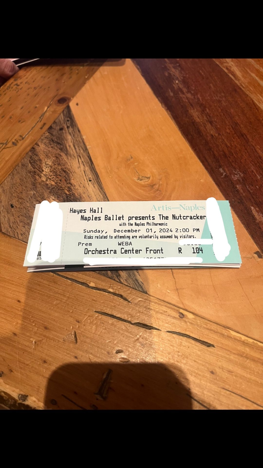 4 Tickets To The Sold Out “The Nutcracker” Artis Naples Philharmonic