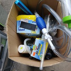 Fish Tank Supplies Box Full