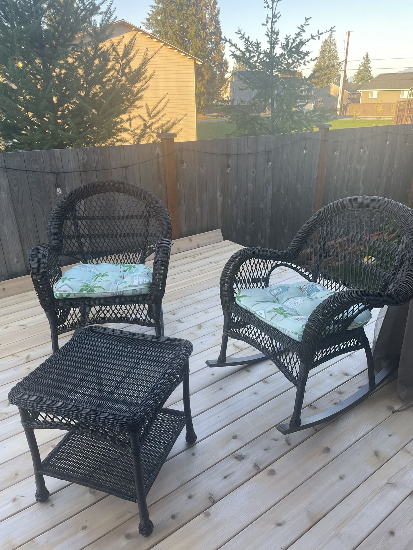 Rocking Chairs And Coffee Table