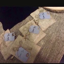 18 party favors bags/ tags