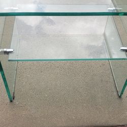 Pair of Modern Glass End Tables