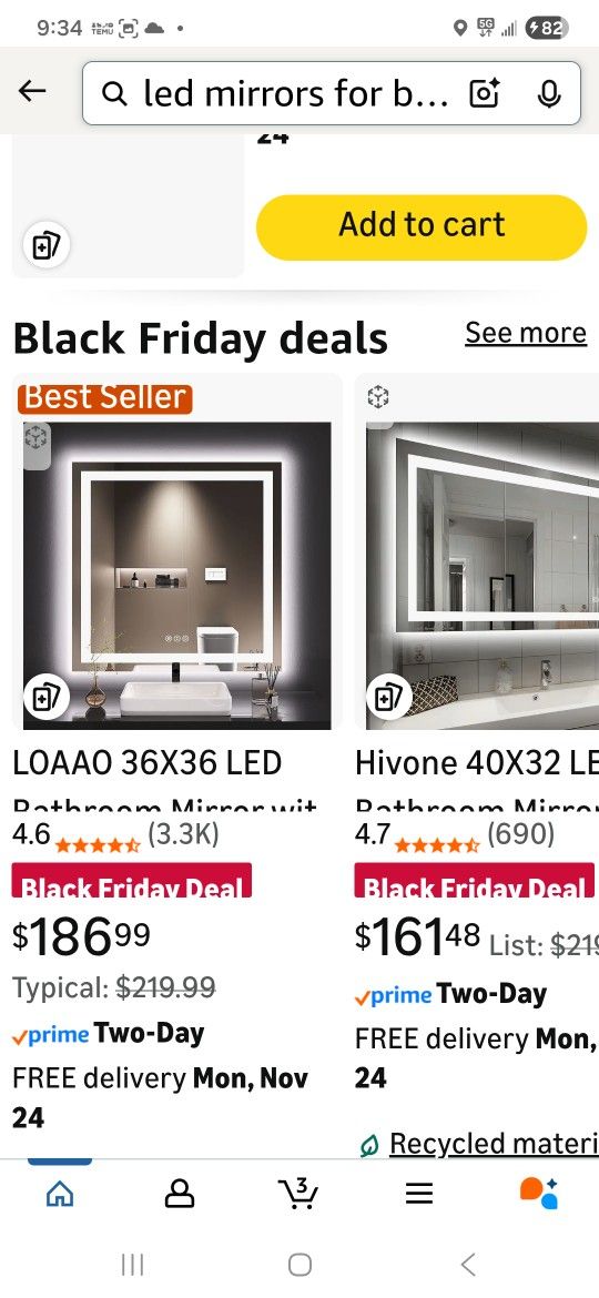 New 20x27.5 LED Mirror