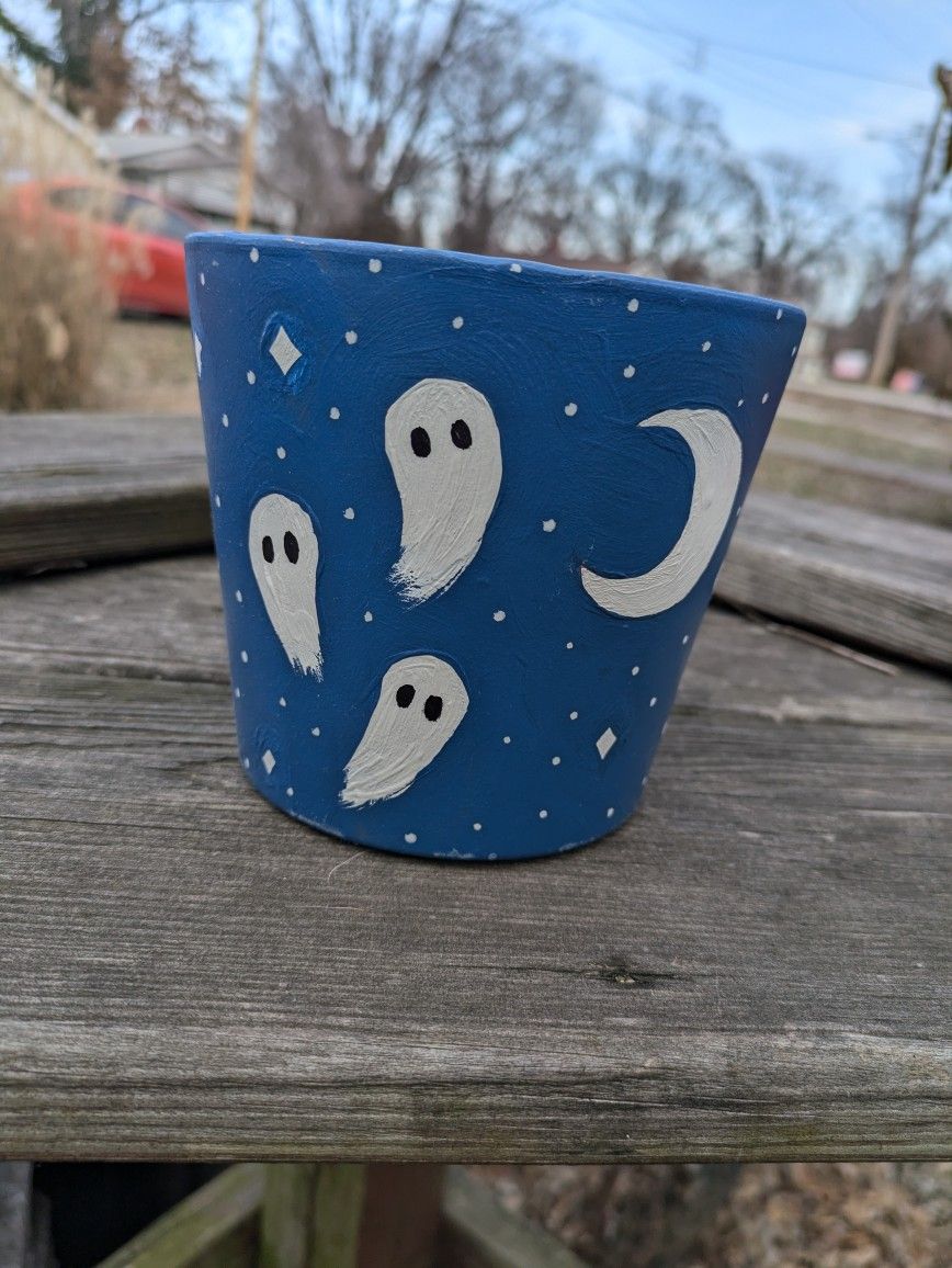 Spooky Night Flower Pot