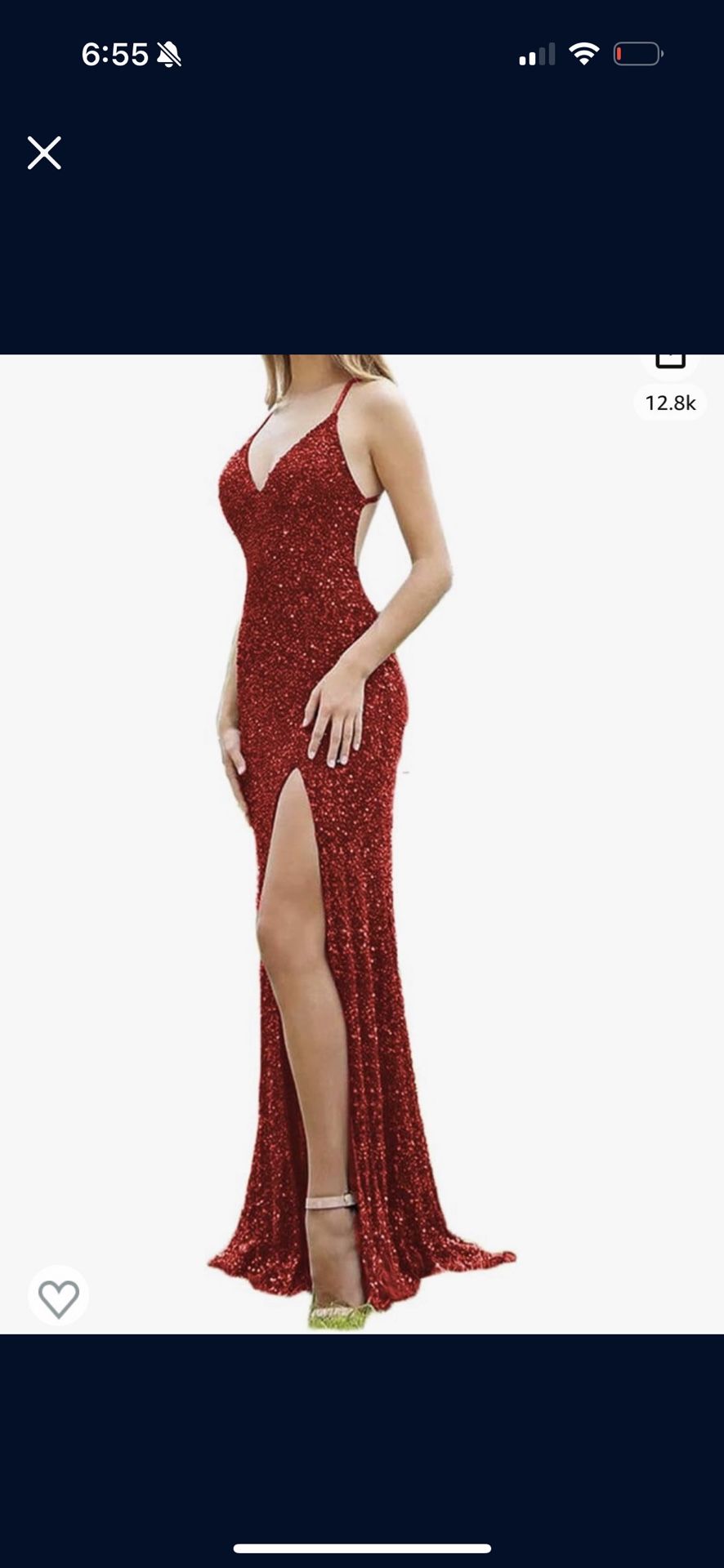 Red Sequins gown (Size 2) *NEVER WORN* xs-s-m