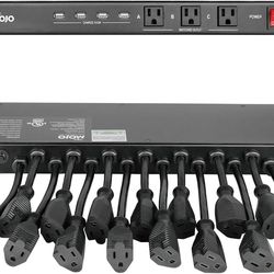 1U Rack Mount 19 Outlet PDU Power Distribution Unit Power Strip #2967S R1
