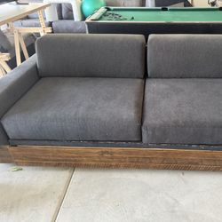 Black West Elm Couch With Pullout Bed