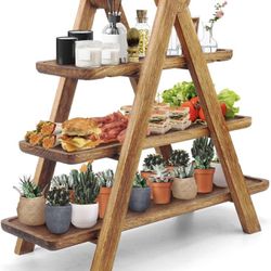 Wood 3 Tier Serving Tray 