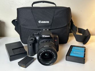 Canon T6i Camera With Lens, Bag, and Chargers
