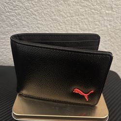 Black leather Puma Wallet