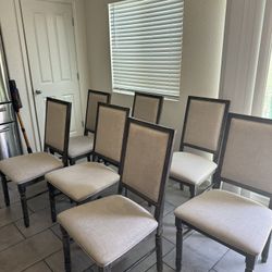 7 Piece Dining Table Chairs Set 