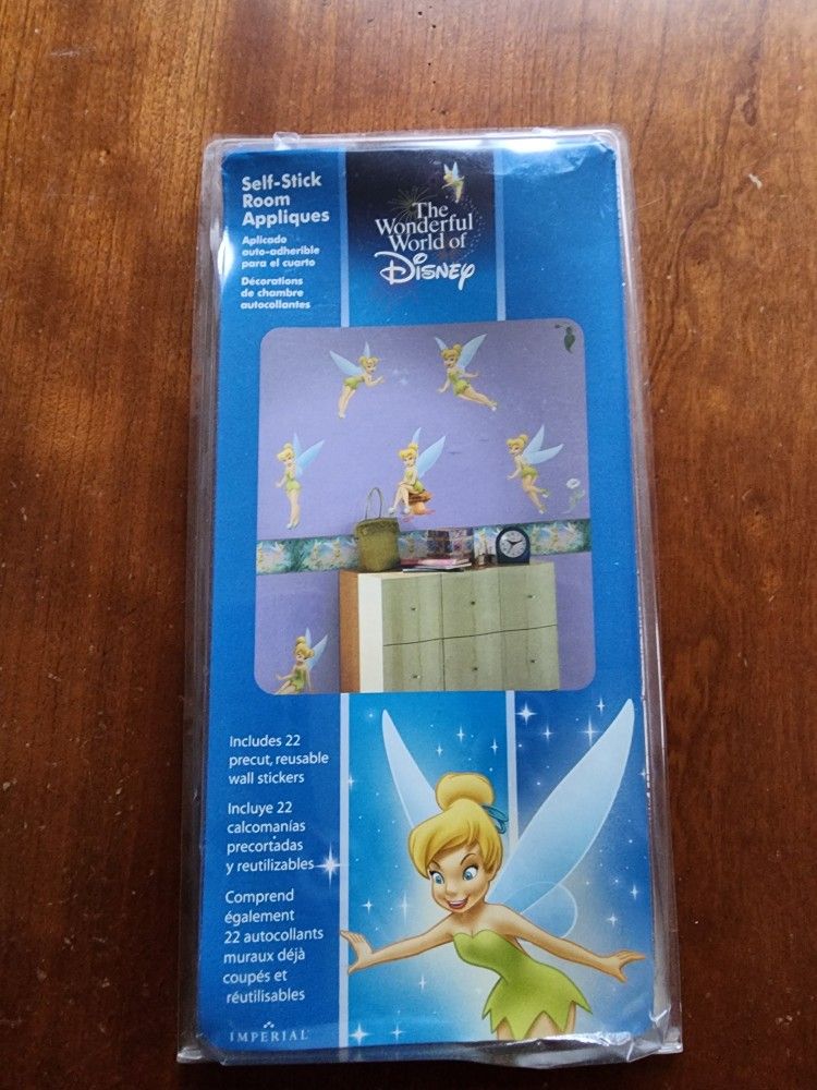 ✨ Disney Tinker Bell Self-Stick Room Appliques – New in Package! ✨
